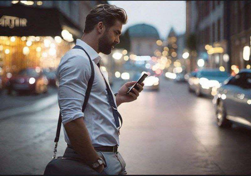 Ein Mann sucht verzweifelt nach einem Taxi in Hamburg Eidelstedt